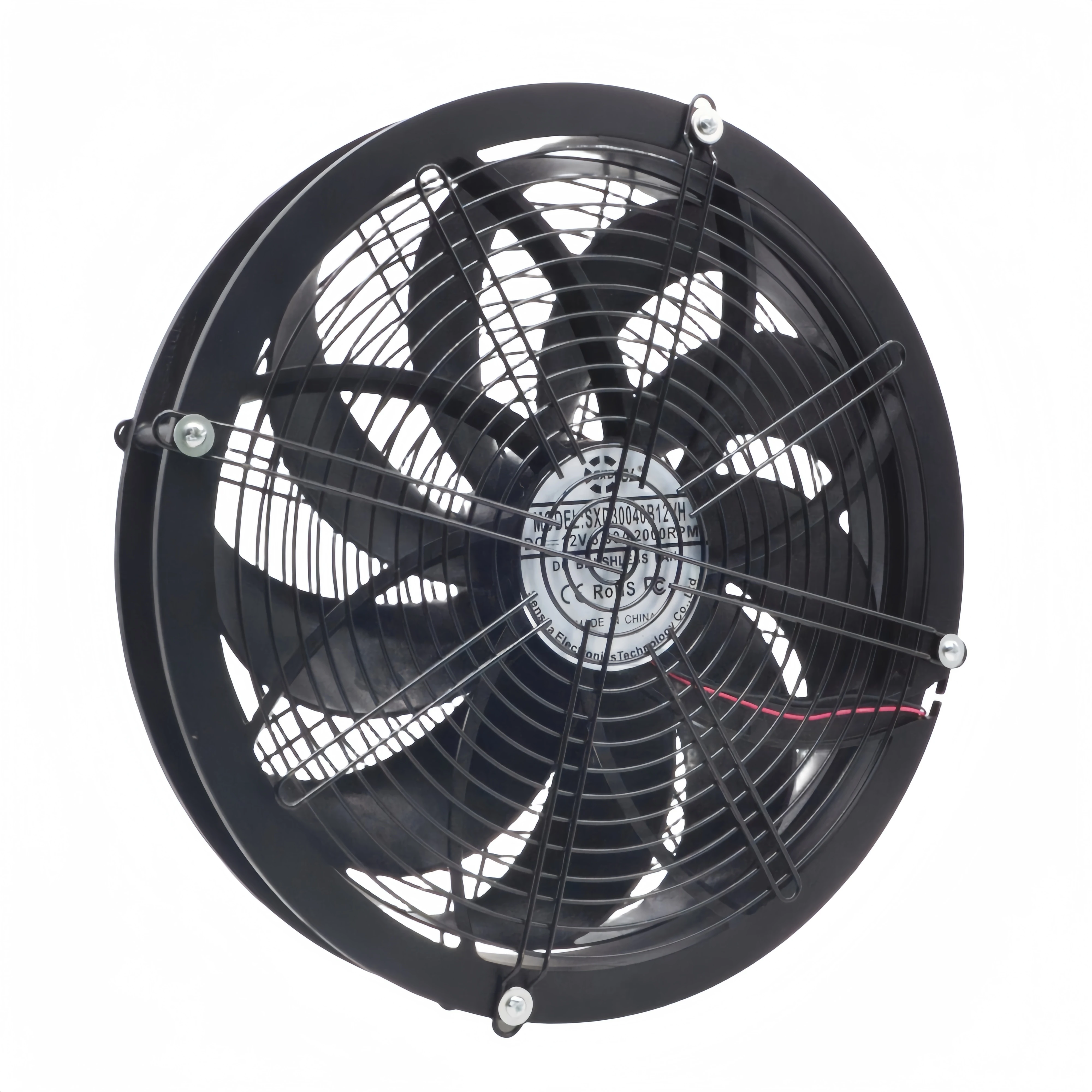 Controlador de velocidad de ventilador Industrial Circular, marco de Metal de flujo de aire grande, servidor de invernadero, 30cm X 4cm, 12 pulgadas, 115V, 230V, 730CFM - imagen 4