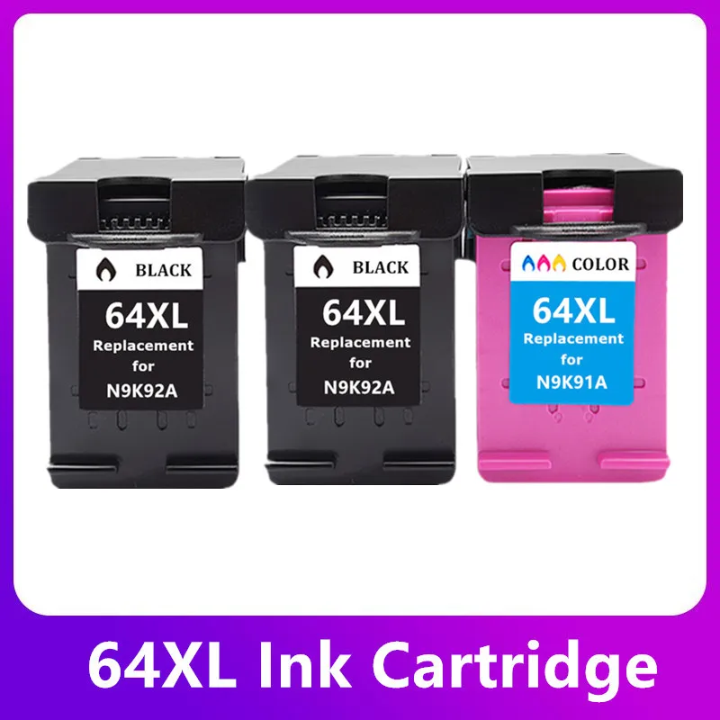 Cartucho de tinta Compatible 64XL para impresora HP 64 XL para HP64 Envy 6200 7100 7800 7164 7855 7864 6252 6255