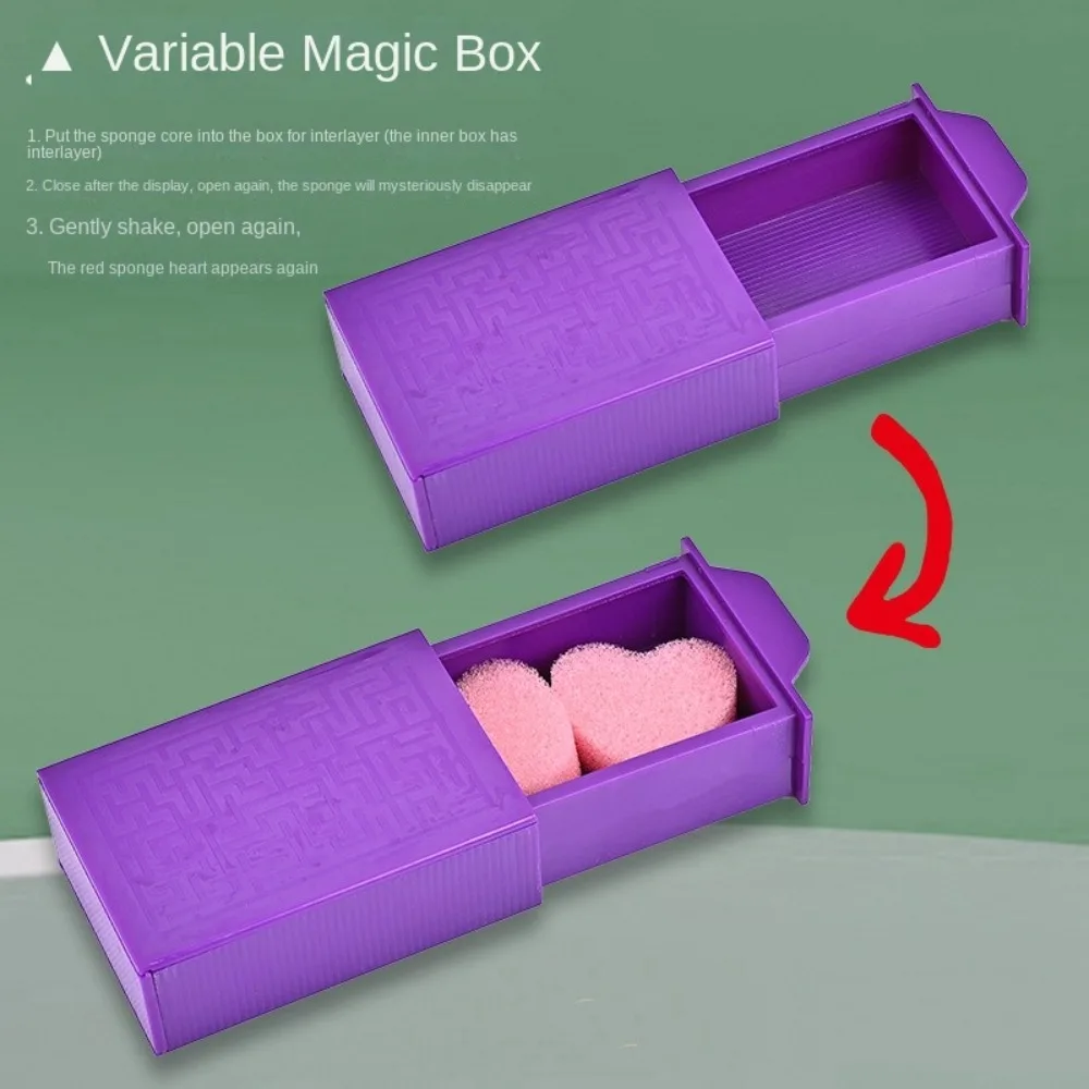 Caja mágica púrpura para trucos, accesorios de espectáculo de magia misteriosa, espectáculo de magia divertido, caja mágica que desaparece para niños y adolescentes - imagen 4