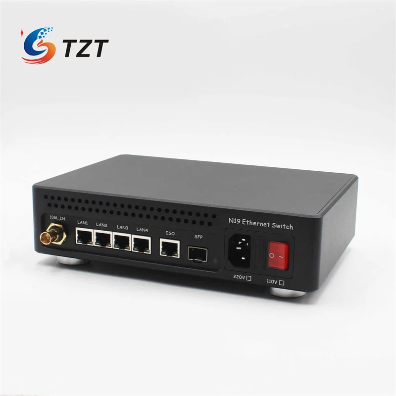 TZT N19 Ethernet Switch 6 Port Switch 10M/100M/1000M Hifi Audio Switch (N19_A with Built-in MV85 OCXO) - imagen 2