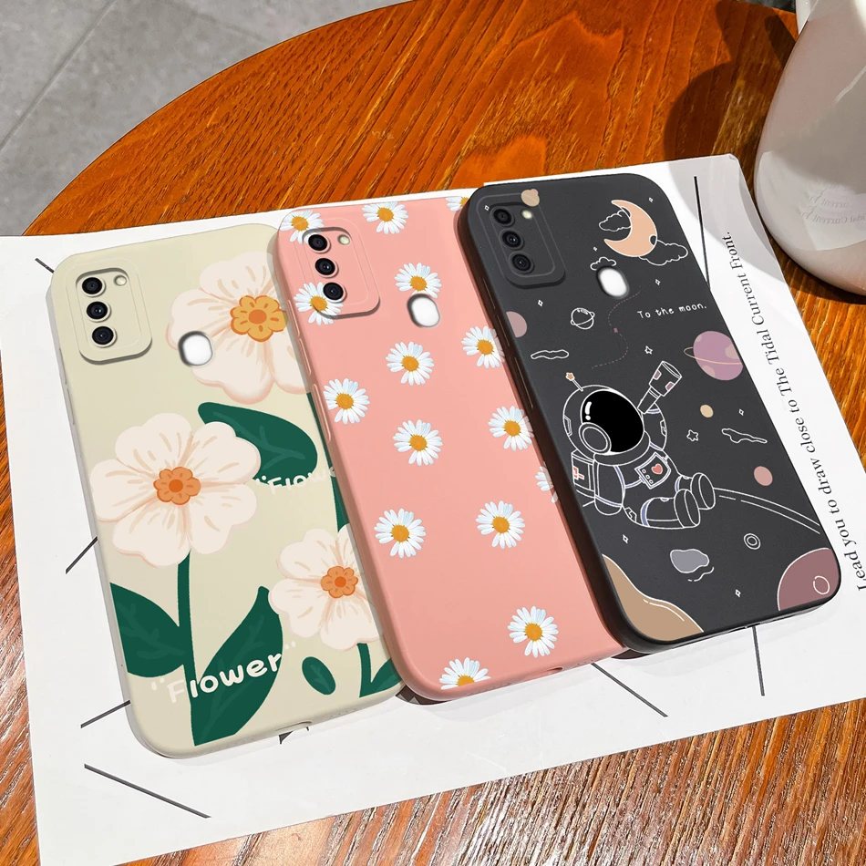 Funda para Samsung A11 flor suave silicona líquida protección de lente duradera fundas traseras de teléfono para Galaxy A 11 Funda Coque para mujer - imagen 3