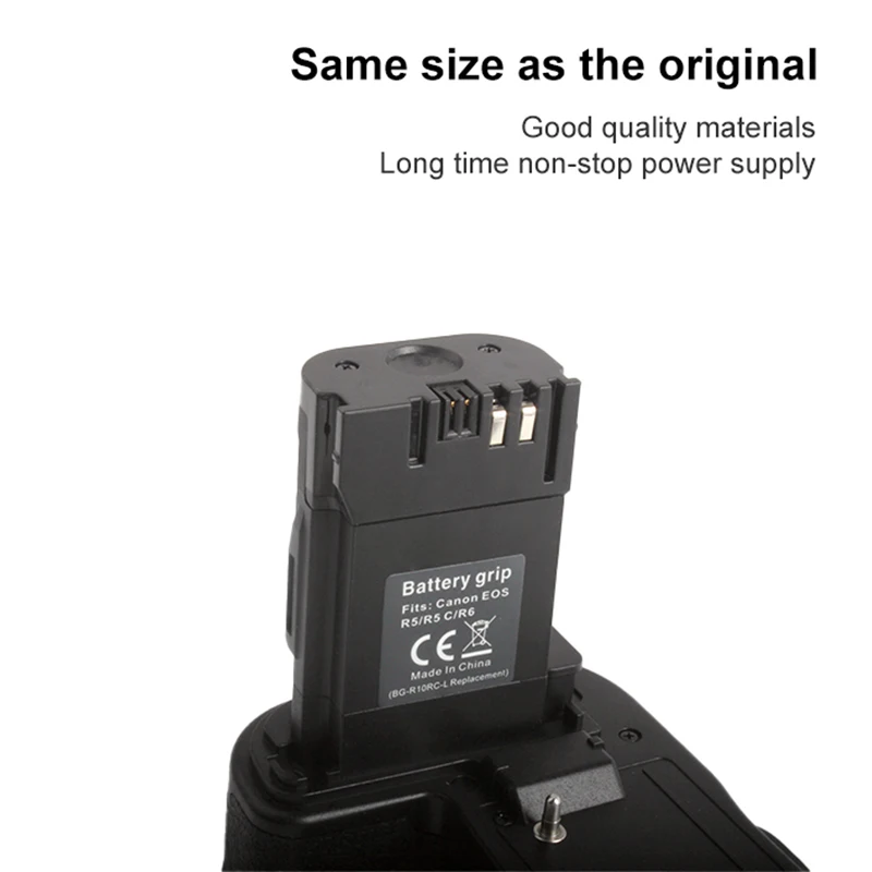 BG-R10 Empuñadura de batería Accesorios de energía cerámica BGR10 para Canon EOS R5 R6 R5C Micro cámara única LP-E6N LP-E6NH - imagen 4