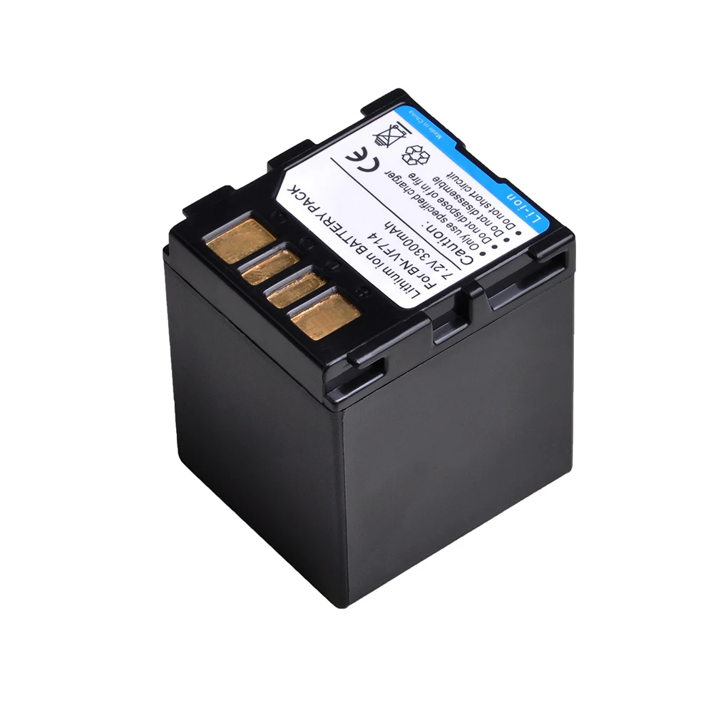 Batería de 3300mAh BN-VF707 BN-VF714 BN-VF733 y cargador USB LED para JVC BN-VF707U BN-VF714U BN-VF733U GR-D240 - imagen 3