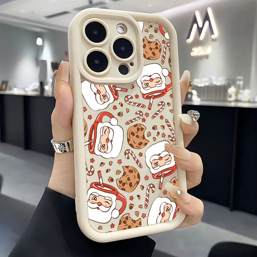 Funda de teléfono navideña con muñeco de nieve y alce de Papá Noel para Google Pixel 9 8 7 8A 7A Pro XL 4G 5G, funda trasera de silicona suave de TPU - imagen 4