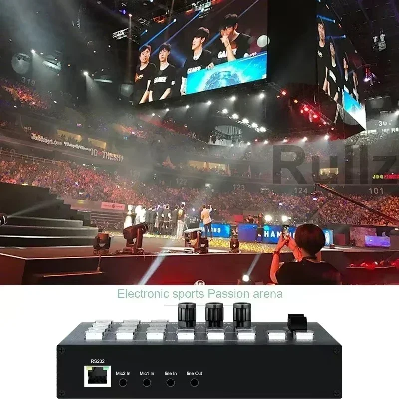 Conmutador de cámara múltiple de vídeo HDMI 4K de 4 canales para transmisión en vivo, producción de transmisión, mezclador de vídeo, estación de conmutación, grabación tipo C - imagen 5