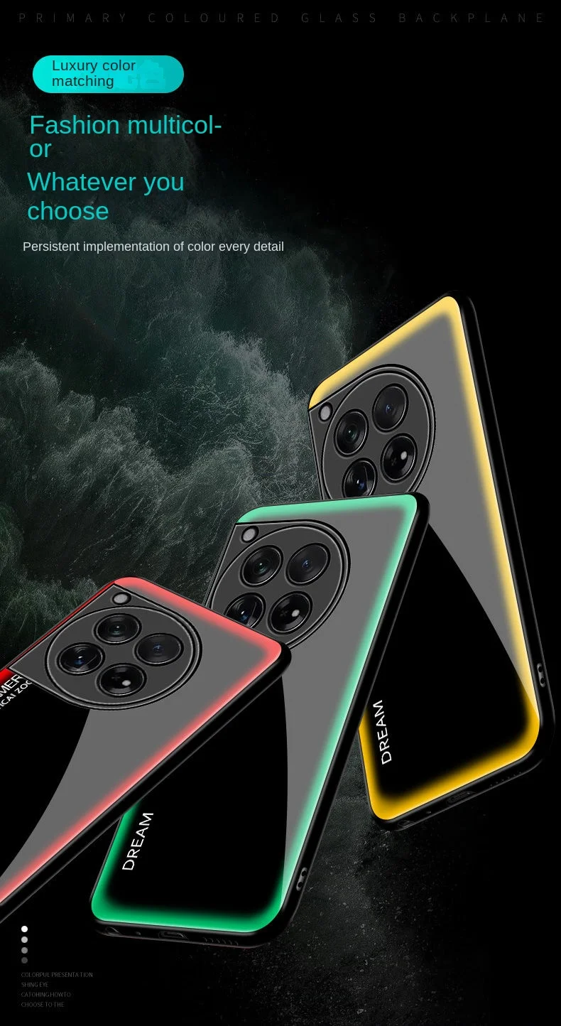 Funda de vidrio templado para OnePlus 12, carcasa protectora trasera para One Plus 12, carcasa completa para teléfono - imagen 2