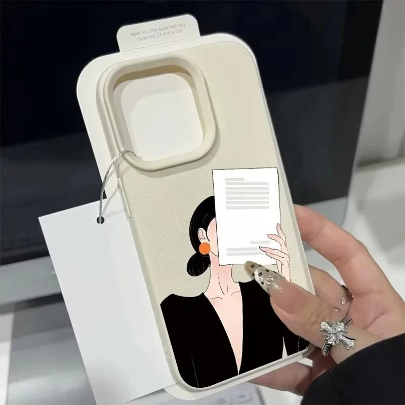 Funda de teléfono de silicona con diseño de lichi de chica temperamento para iPhone 17 16 Pro Max 15 14 Plus 13 12 11 XS Max X XR 17 Air Soft Cover - imagen 3