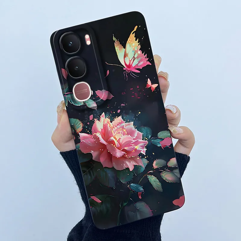 Para Vivo Y21d Y31 4G 5G 2025 funda de teléfono simplicidad pintura al óleo Floral carcasa suave de silicona nuevo diseño cubierta trasera a prueba de golpes - imagen 2