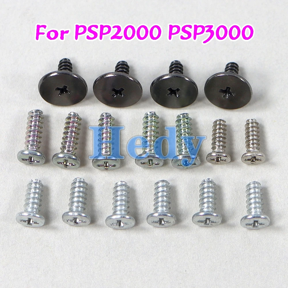 Juego completo de tornillos de repuesto para PSP 2000 3000, piezas de reparación delgadas para tornillos PSP2000 PSP3000, 2 juegos