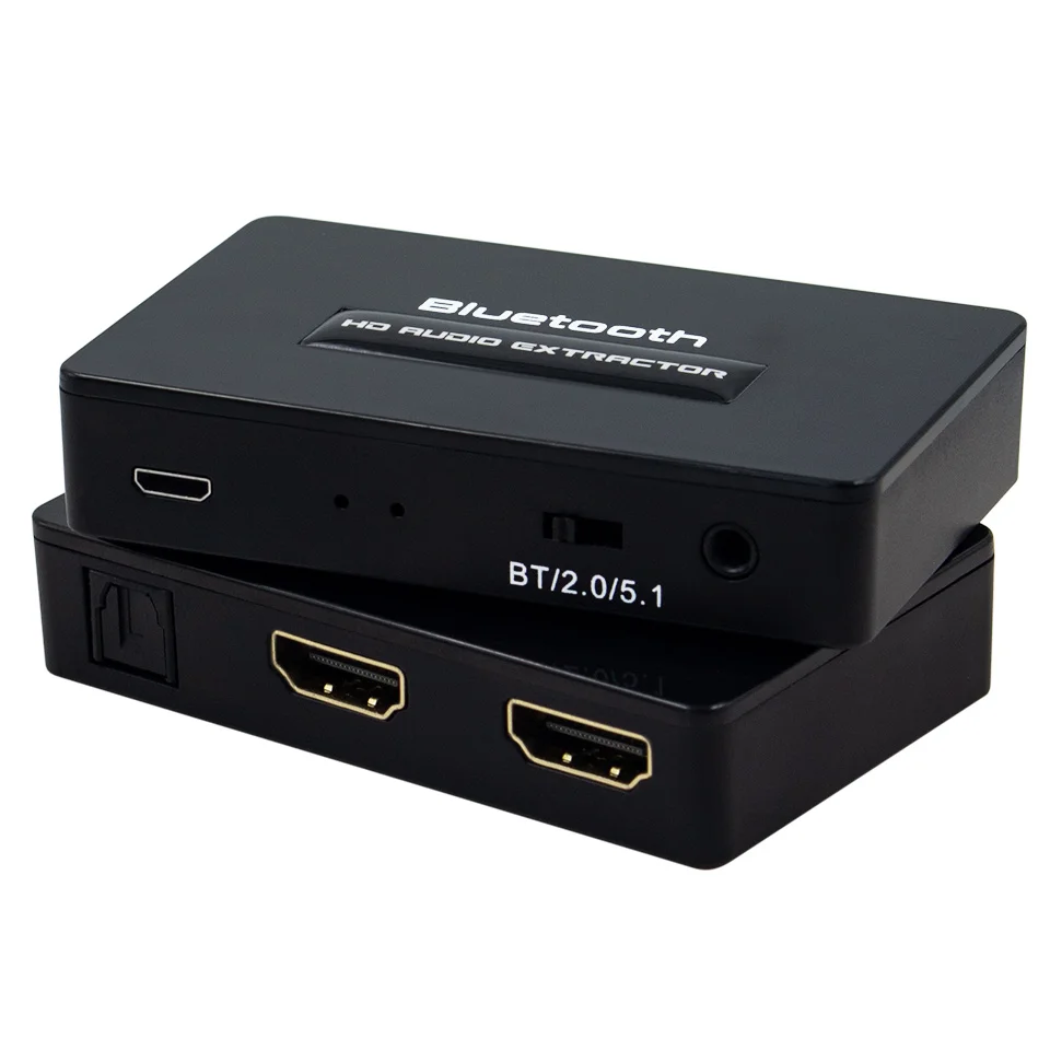 Extractor de convertidor de audio compatible con HDMI, Extractor estéreo óptico compatible con bluetooth 5,3, adaptador de Audio de 3,5mm 2,0 /5,1 canales - imagen 2