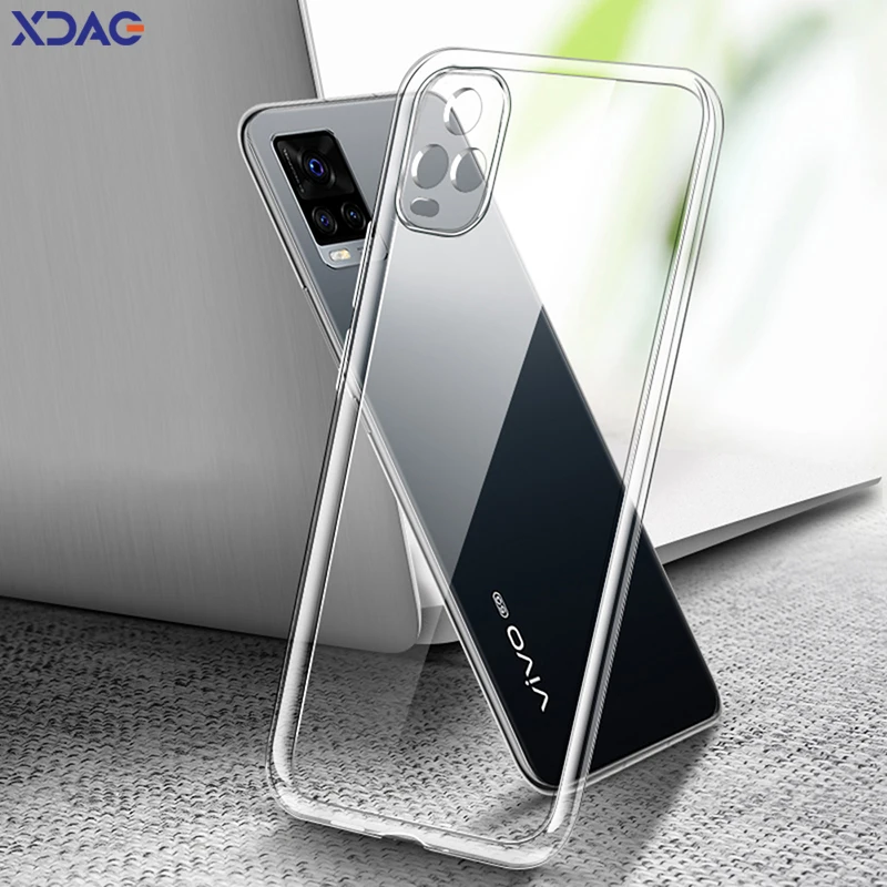 Fundas de teléfono transparentes ultrafinas de alta calidad para VIVO V20 2021 Pro SE V21 V21e V21s 4G 5G cubierta protectora transparente de lente de TPU suave - imagen 2