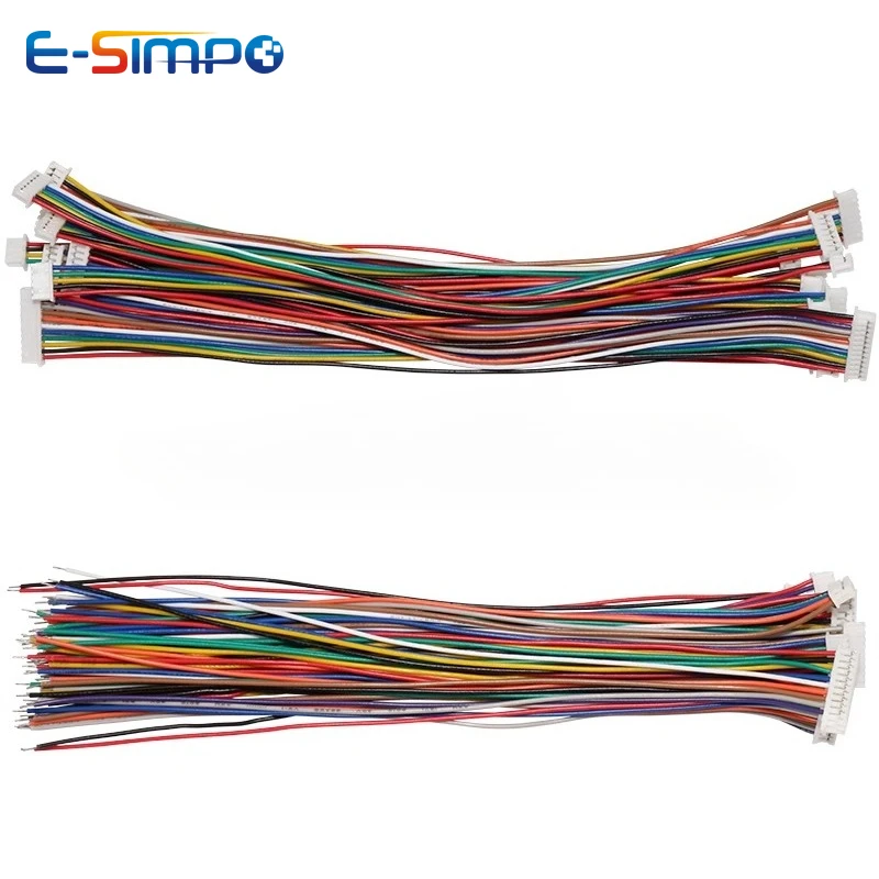 10 Uds JST MX1.25mm conector de Cable de un solo/doble cabezal 2/3/4/5/6/7/8/9/10/12 enchufe de paso 10/20/30CM de longitud 28AWG conector de Cable - imagen 2