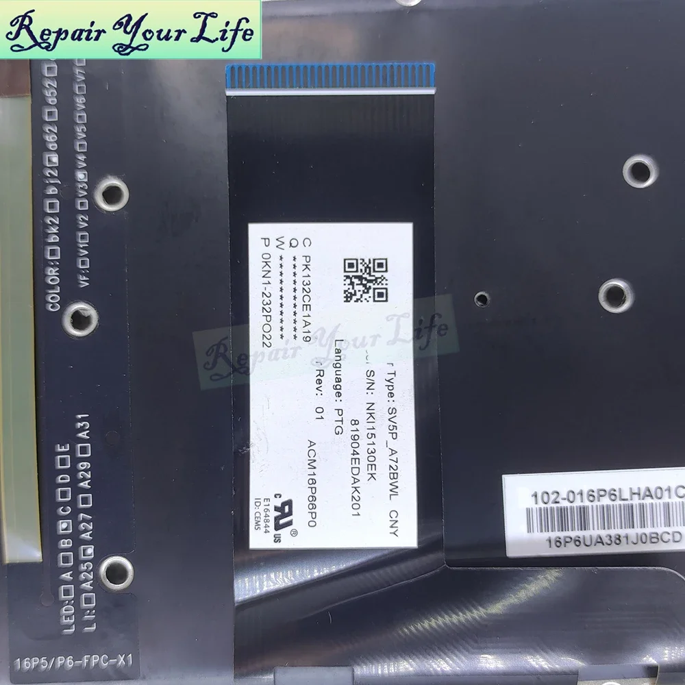 PT-BR teclado retroiluminado portugués brasileño para Acer Swift 3 SF315-52 SF315-51 51G N17P4 A515-52 53 A515-54 A515-45 SV5P-A72BWL - imagen 4