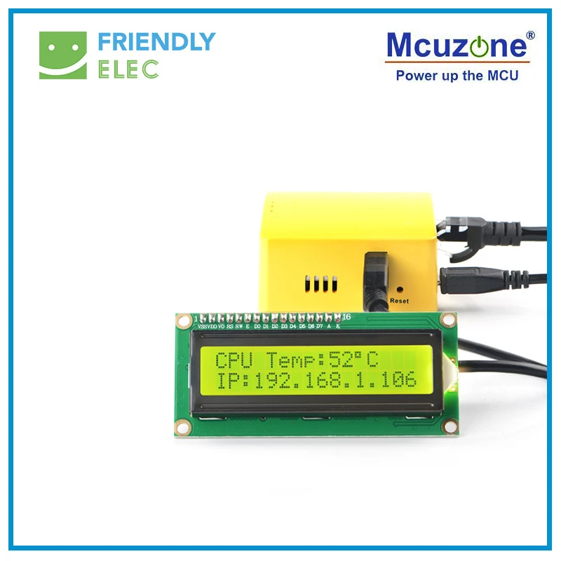 Puerto USB 1602 Módulo LCD (LCD2USB) para NANOPi R5S R2S M1 PLUS - imagen 2