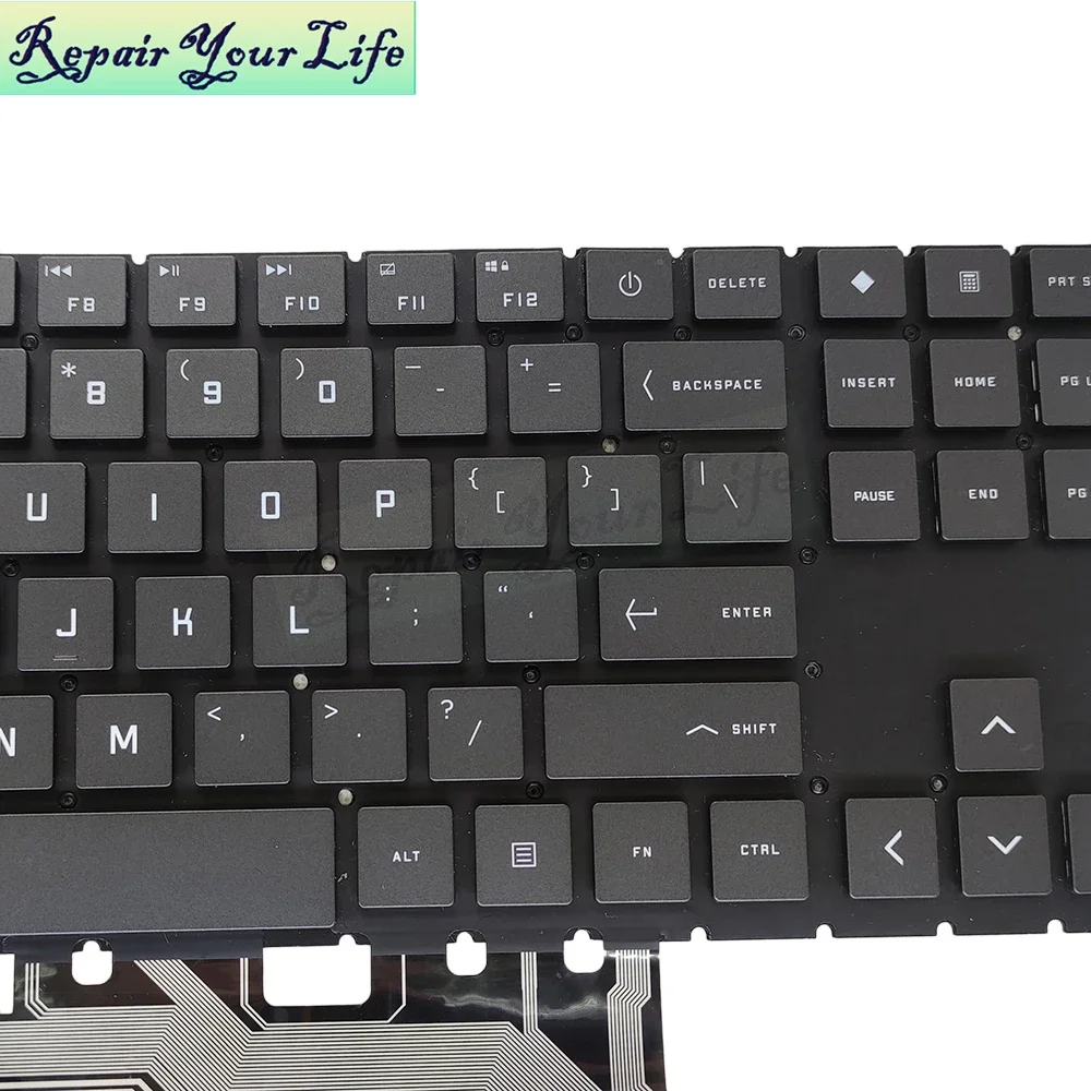 Teclado retroiluminado en inglés de EE. UU. para HP OMEN 15EK 15-EN 15-EK Ek0013nl TPN-Q238 TPN-Q236 teclados de repuesto retroiluminados V 193446 bs1 - imagen 4