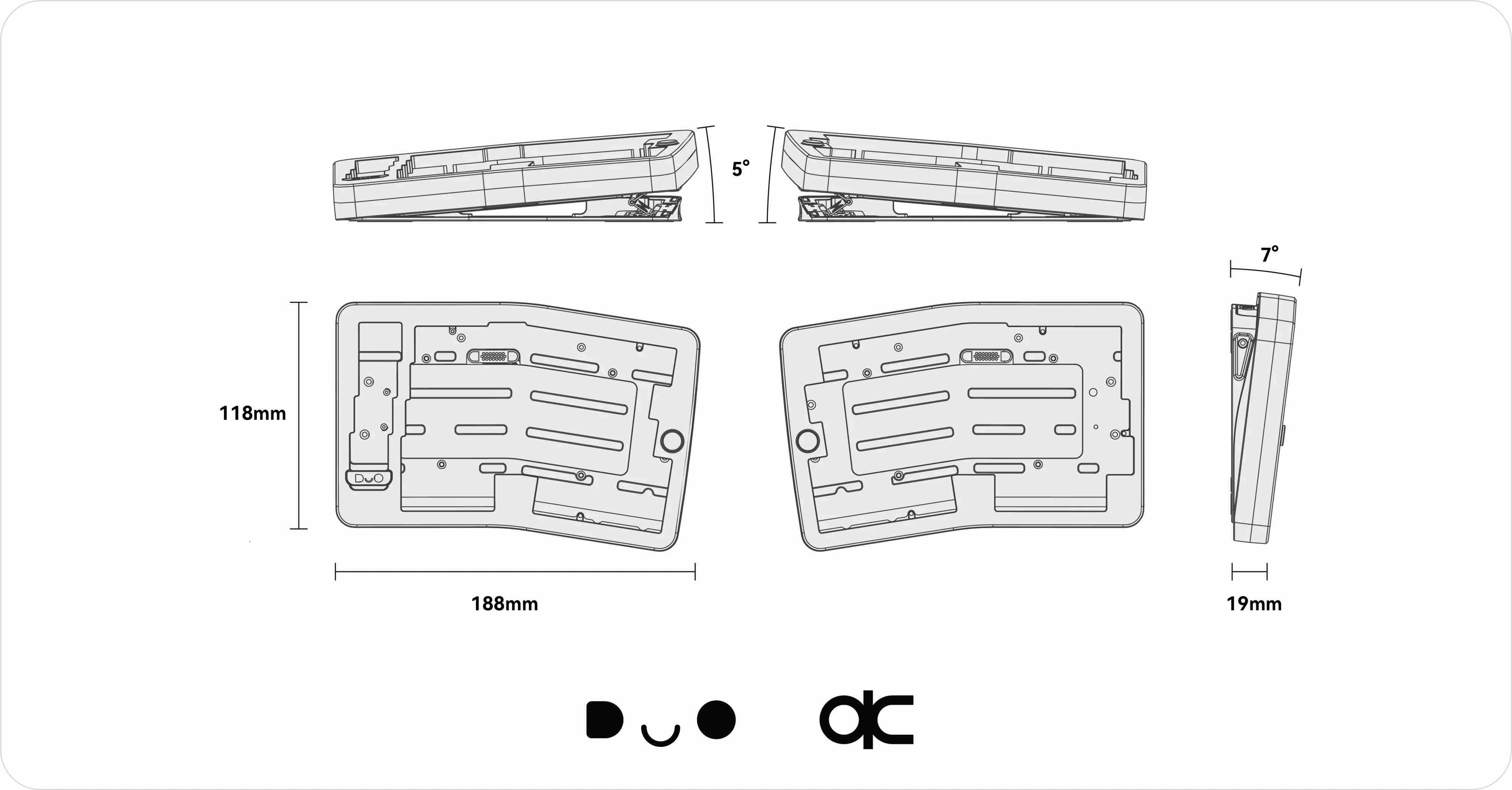 Kit de teclado QK Alice Duo, Teclado mecánico de aluminio Bluetooth de modo Dual, teclado personalizado de intercambio en caliente sin eje ni tecla - imagen 5