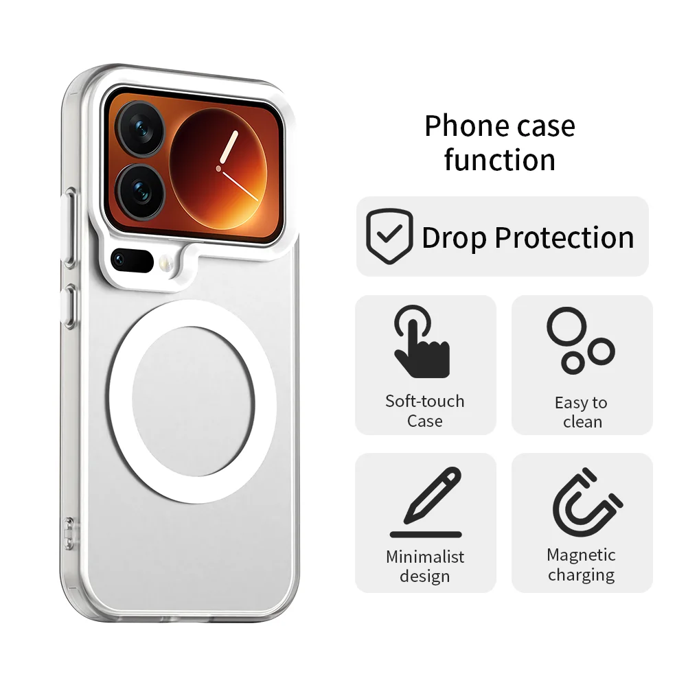 Para Xiaomi 17 Pro funda magnética de carga inalámbrica Fundas Xiaomi 17 Pro Max Coque mate translúcido cubierta de teléfono para PC Xiaomi 17 Pro - imagen 4