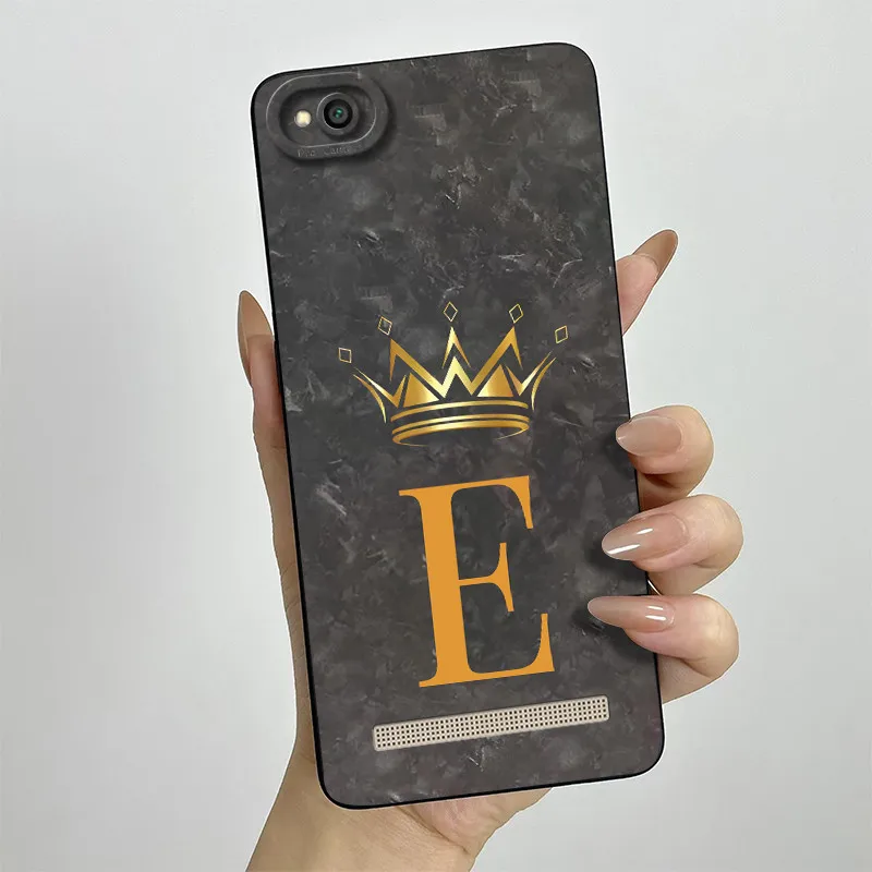 Para Xiaomi Redmi 4A 4X 5A funda Redmi 4A 4X 5A funda de teléfono moda corona carta paquete completo mate anticaída cubierta protectora suave - imagen 5