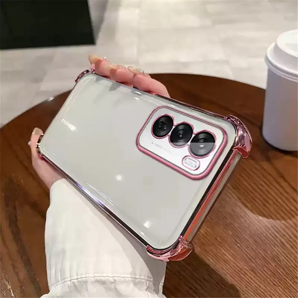 Funda de teléfono de lujo a prueba de golpes para OPPO Reno 12 Pro A16 A16S A17 A54S A53S A5 A9 2020 A36 A76 4G funda transparente de silicona suave - imagen 5