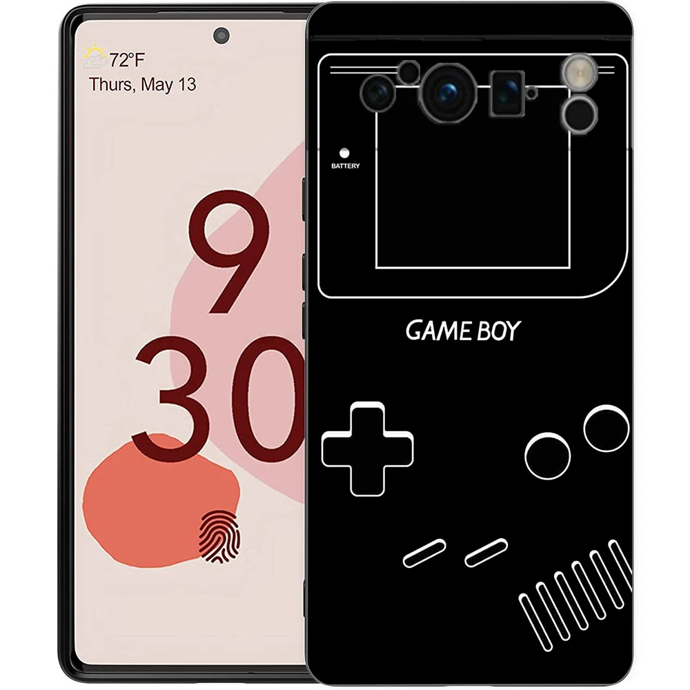 Funda de teléfono para Google Pixel 8 7 6 Pro 8A 7A 6A TPU carcasa de silicona suave a prueba de golpes cubierta negra Gameboy Boy Game - imagen 5