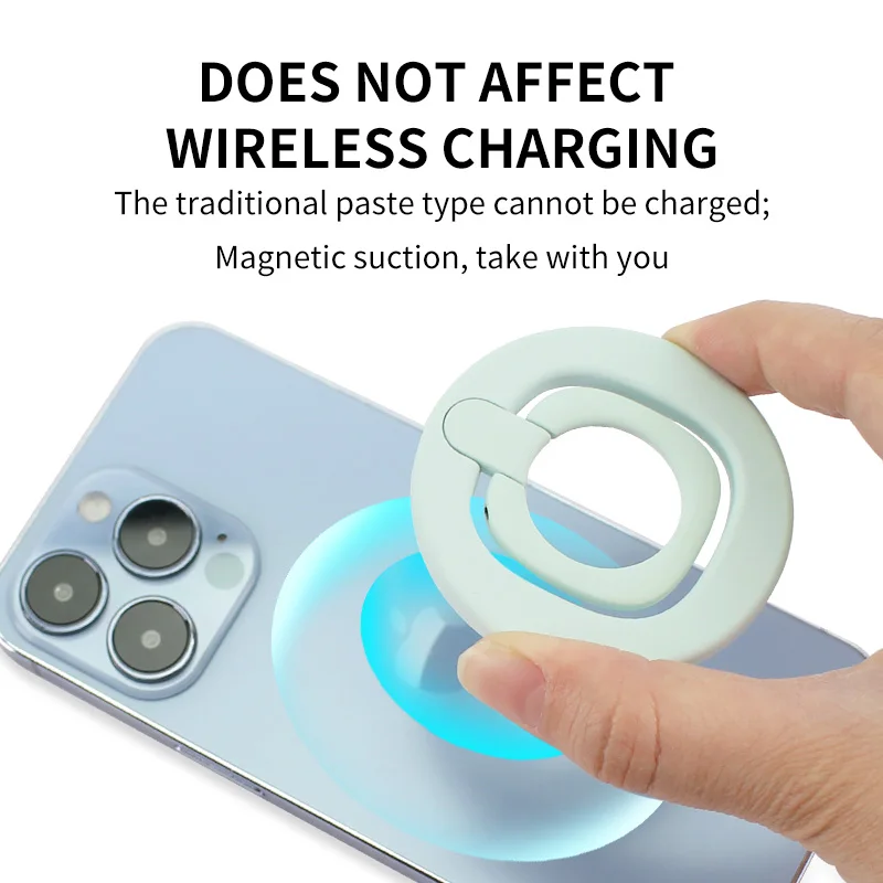 Soporte magnético de anillo para teléfono móvil, accesorio para iPhone 14, 13, 12, Mini Pro Max, ultrafino, para coche, extraíble, con agarre para Smartphone - imagen 4