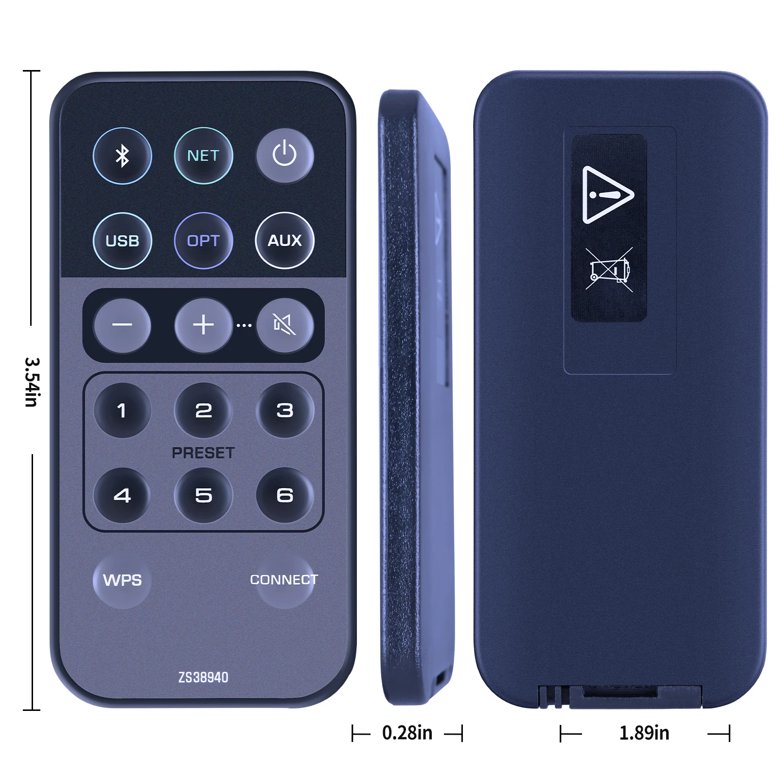 Nuevo para Yamaha ZS38940 Control remoto compatible con altavoz de red MusicCast NX-N500 - imagen 5