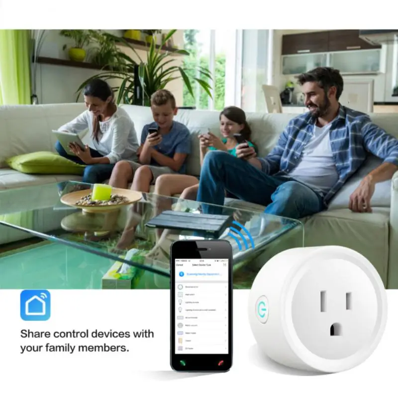 Enchufe inteligente Tuya con WIFI, dispositivo inalámbrico con monitoreo de potencia, Control remoto por voz, aplicación Smart Life, para Alexa, 20a - imagen 2