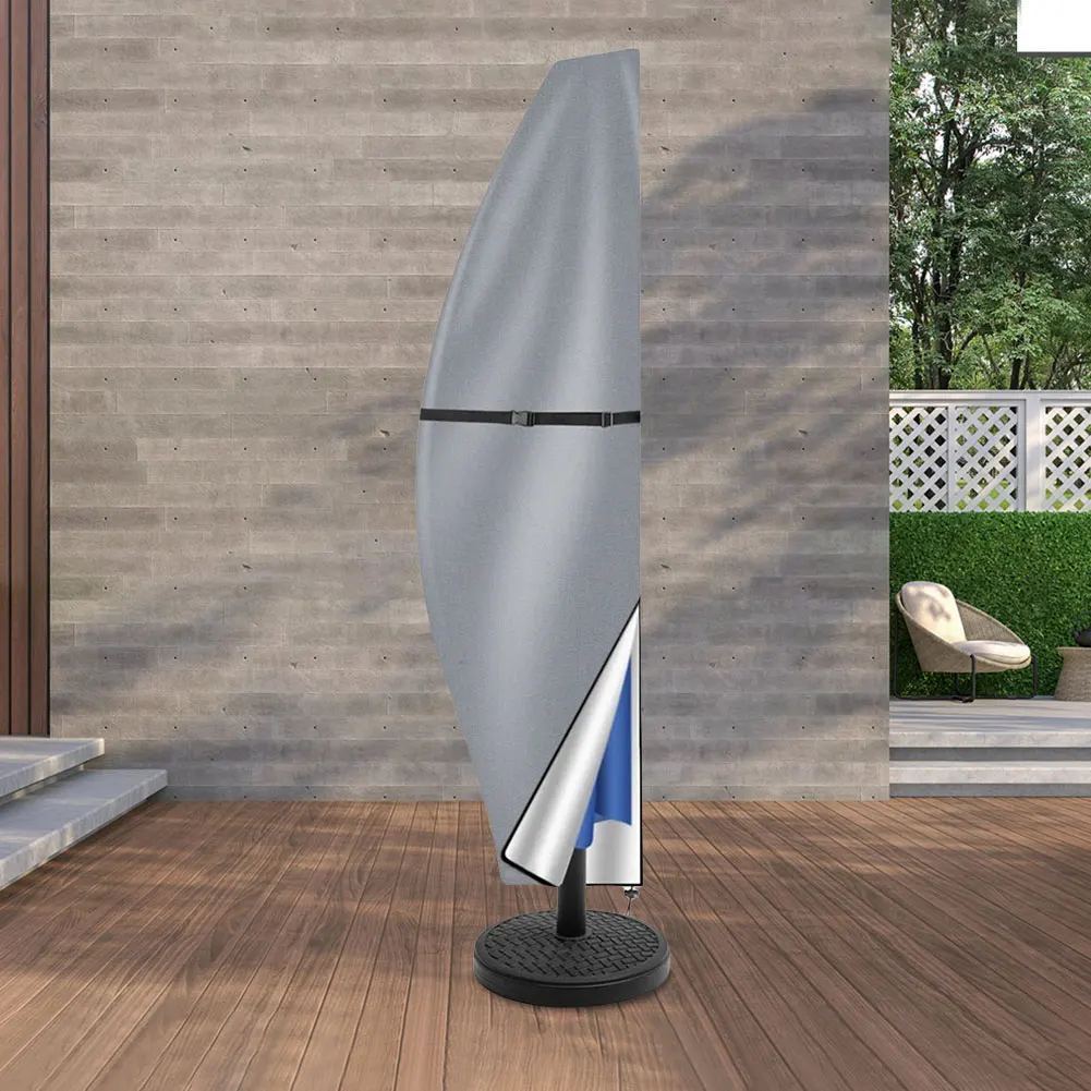 Cubierta protectora Anti-UV para exteriores, cubierta impermeable para sombrilla de Patio con cremallera, cubierta para sombrilla de Patio para sombrillas al aire libre - imagen 3