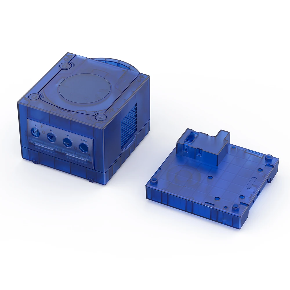 TicKnot, última funda de repuesto transparente Drank Geen y azul para Nintendo Gamecube, funda protectora para consola de juegos NGC - imagen 5