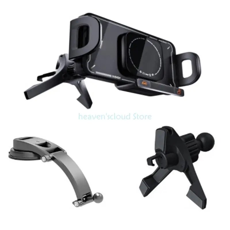 Y88B Soporte universal para teléfono Rack 360 Rotación Diseño plegable Uso del automóvil Todos los teléfonos inteligentes - imagen 3