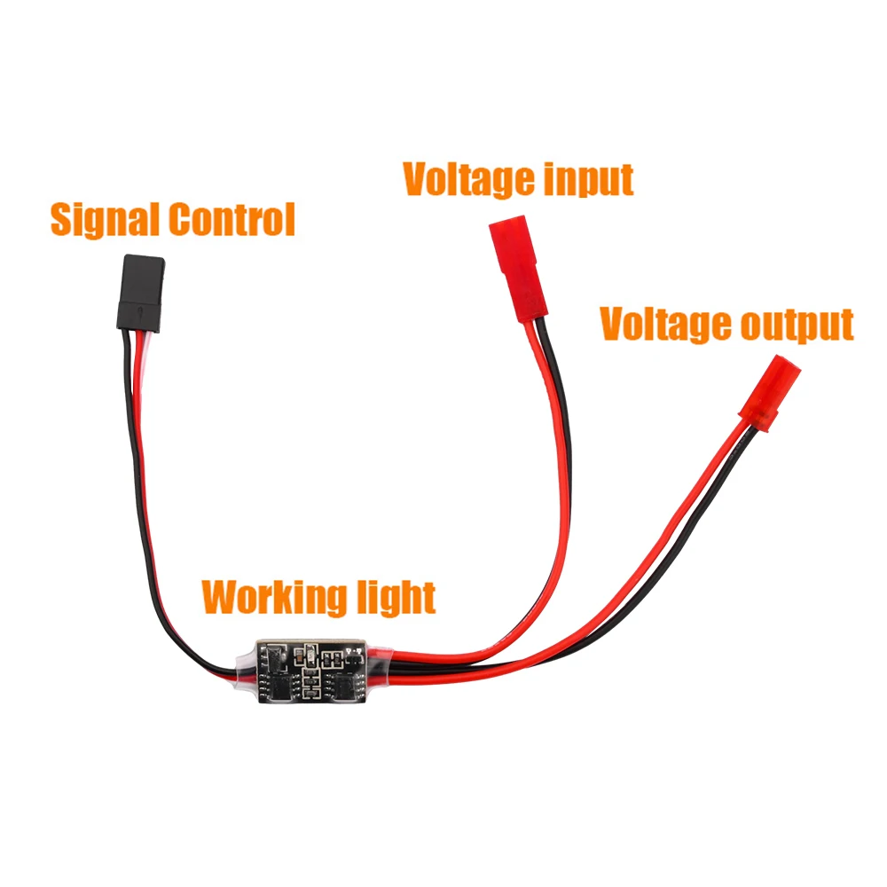 Interruptor electrónico PWM, controlador de luz LED, 2a, 20a, 30A, 3,7-27V, 3-5V, 3-30V, entrada para modelos RC FPV, avión, motor - imagen 2