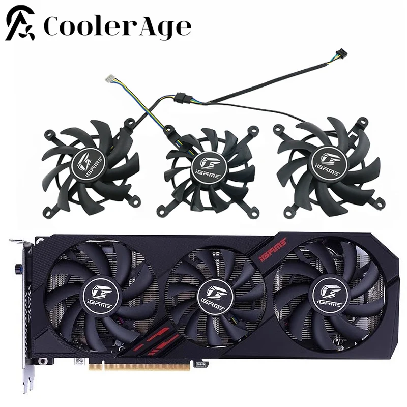  Ventilador de tarjeta de vídeo Ultra OC GTX1650 GTX1660 RTX2060 de 75MM y 85MM para ventilador de refrigeración de tarjeta gráfica GTX 1650 1660 RTX2060 Ultra OC colorido