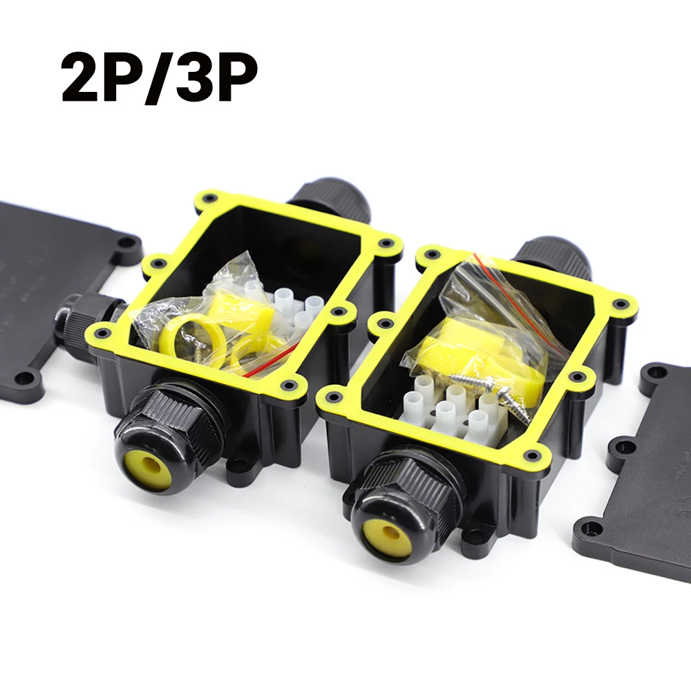 Caja de conexiones impermeable IP68, bloque de carcasa eléctrica de 2/3 vías, protección de línea de conexión de Cable para accesorios de cableado, 1 Uds. - imagen 4
