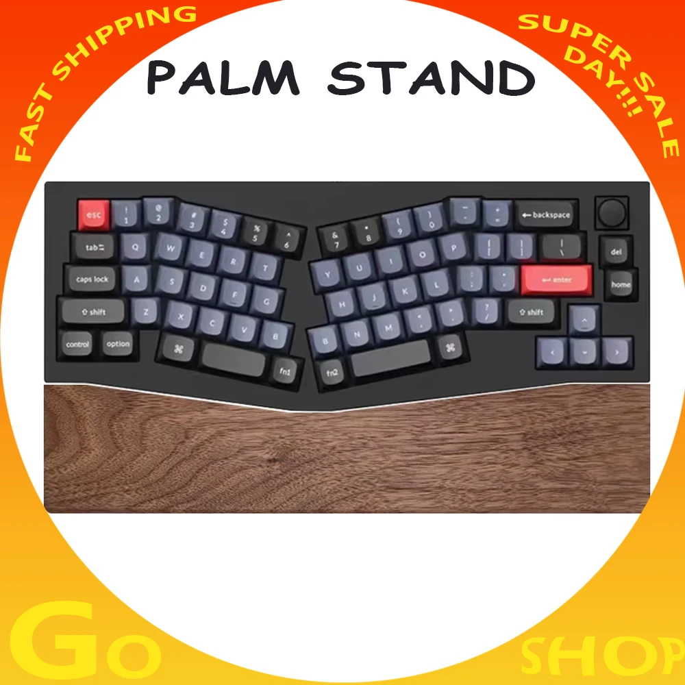 Leobog-Soporte de palma para teclado Alice A75 Abm066 Alice 80, adaptador de almohadilla de muñeca de madera de nogal, accesorios para Gamer, regalos