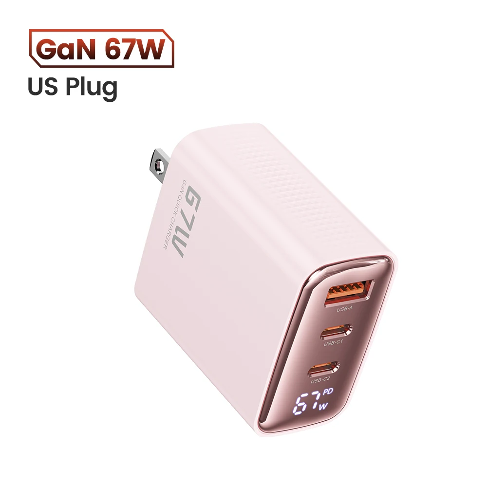 67W US Plug Pink