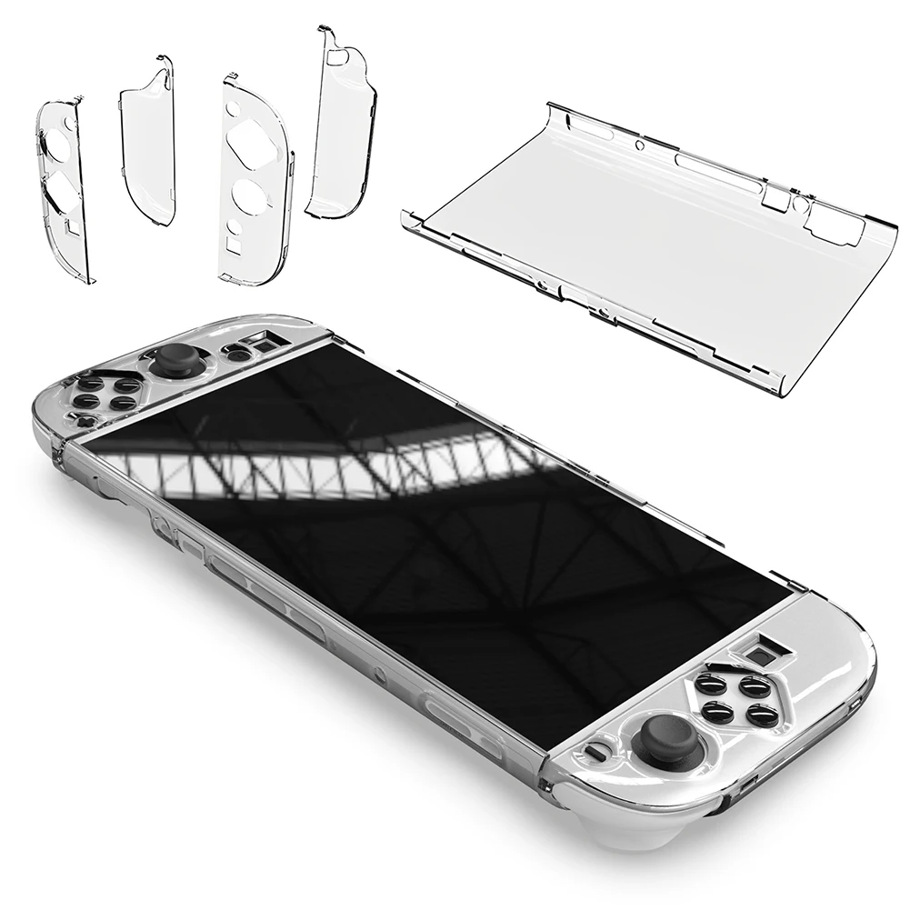 Funda protectora transparente para Switch 2, funda dividida, carcasa protectora anticaída, funda transparente para consola de juegos para Switch 2