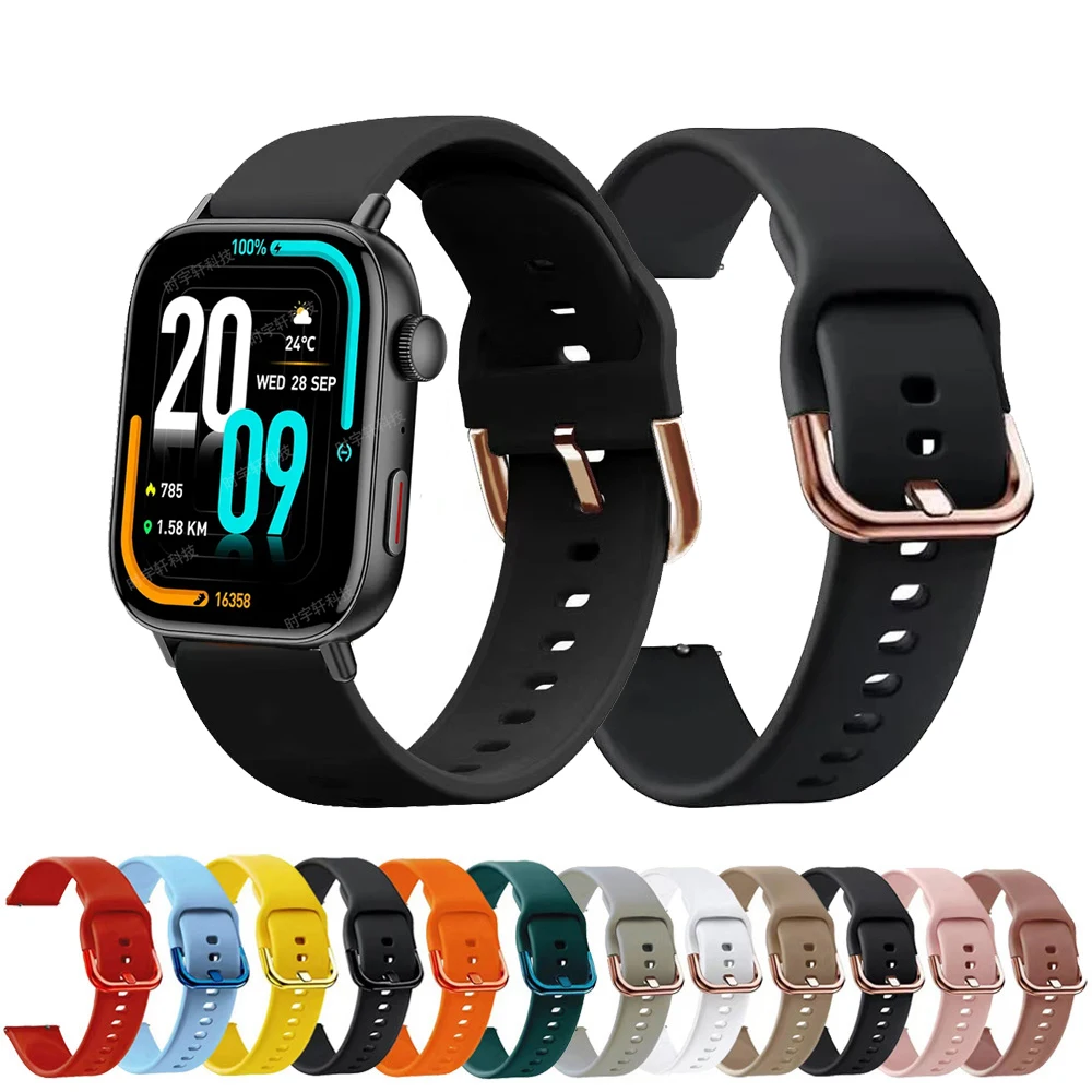 Correa de 20mm 22mm para COLMI C8 Max Correa de silicona para COLMI V73/P28 Plus/P81 P71 P60 P68/C61 C60 C81 C80 Correa inteligente