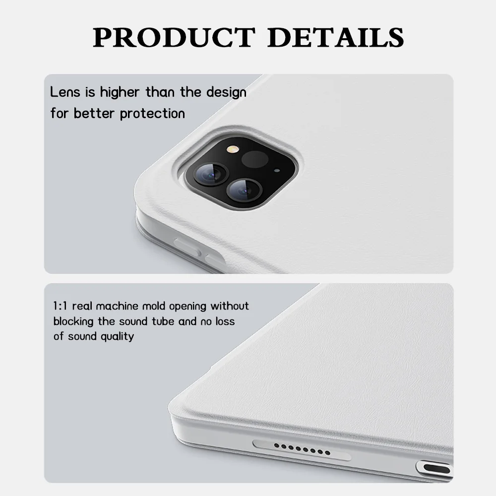 Funda de cuero para tableta acrílica para iPad A16 Fundas 10. ° 11 10 11 9 generación 8 7 Air 13 2025 M3 M2 4 5 Pro 11' 13 12,9 - imagen 5