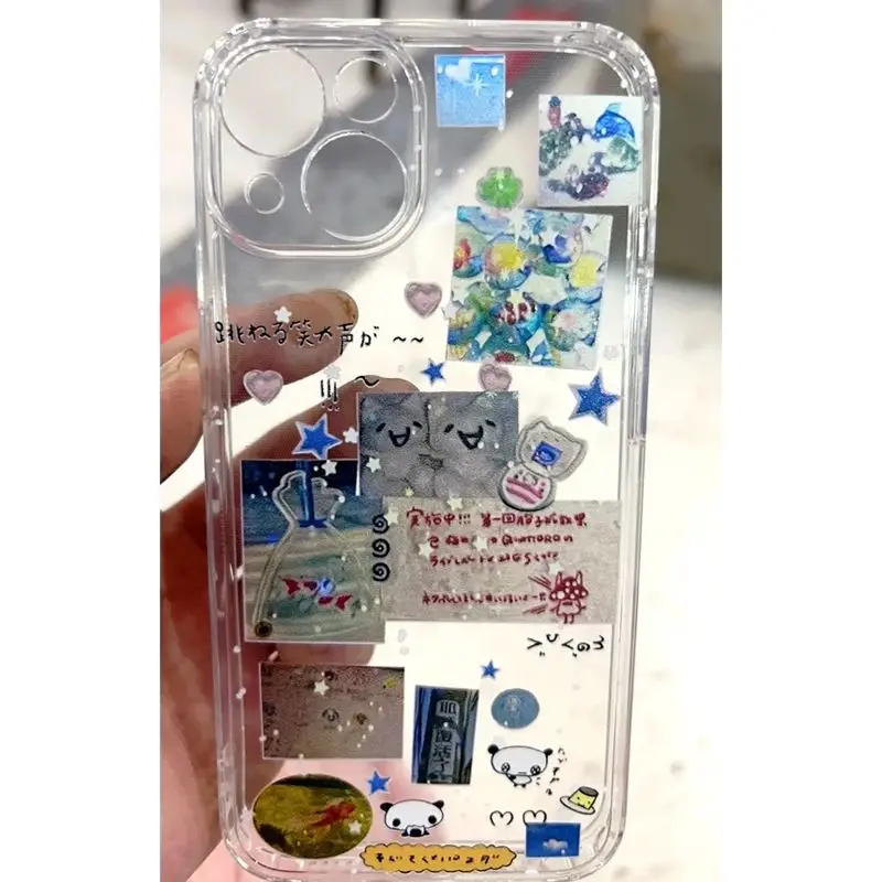 Funda de teléfono coreana creativa empalme Graffiti Star para Xiaomi Redmi Note 13 12 12C 11 10 10C 13C 10s 9 9s 9A 9T 9C 8 7 Pro Max 4G - imagen 3