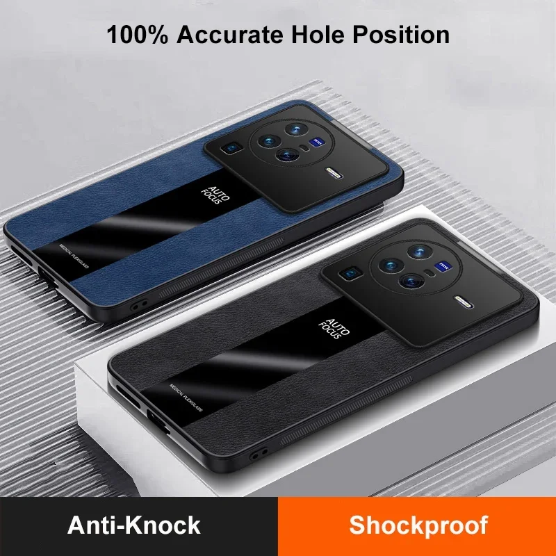 Funda de cuero PU con soporte de anillo para Vivo X80 Pro X Note 5G, funda protectora de silicona magnética de lujo para teléfono Vivo X Note X80 - imagen 3