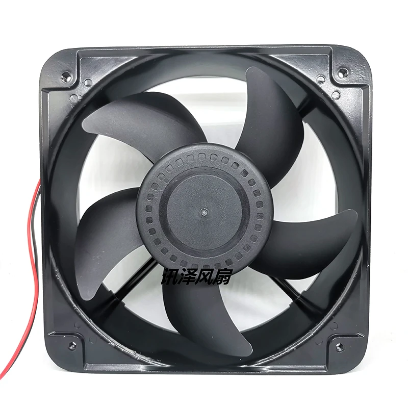 Nuevo DC 20060 20cm 12V 24V 200*200*60mm 220V marco de metal ventilador de flujo axial de dos cables gabinete ventilador de refrigeración Industrial - imagen 4