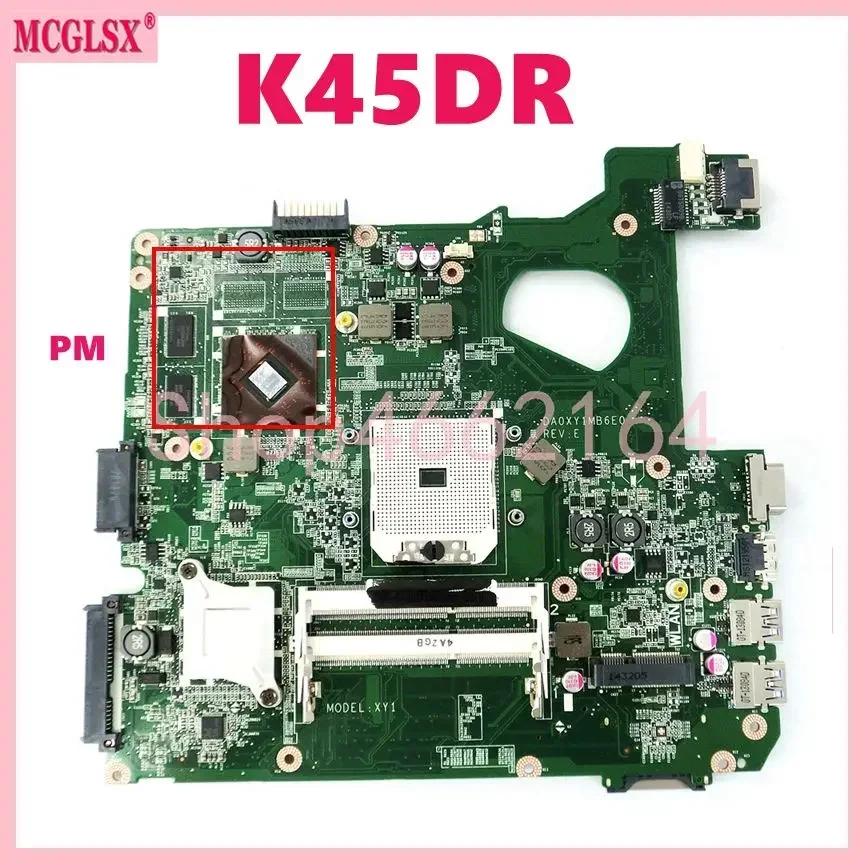 Placa base para portátil K45DR con HD7470M GPU para ASUS A45D A45DR K45D K45DR R400D R400DR placa base para ordenador portátil 100% probado OK - imagen 2