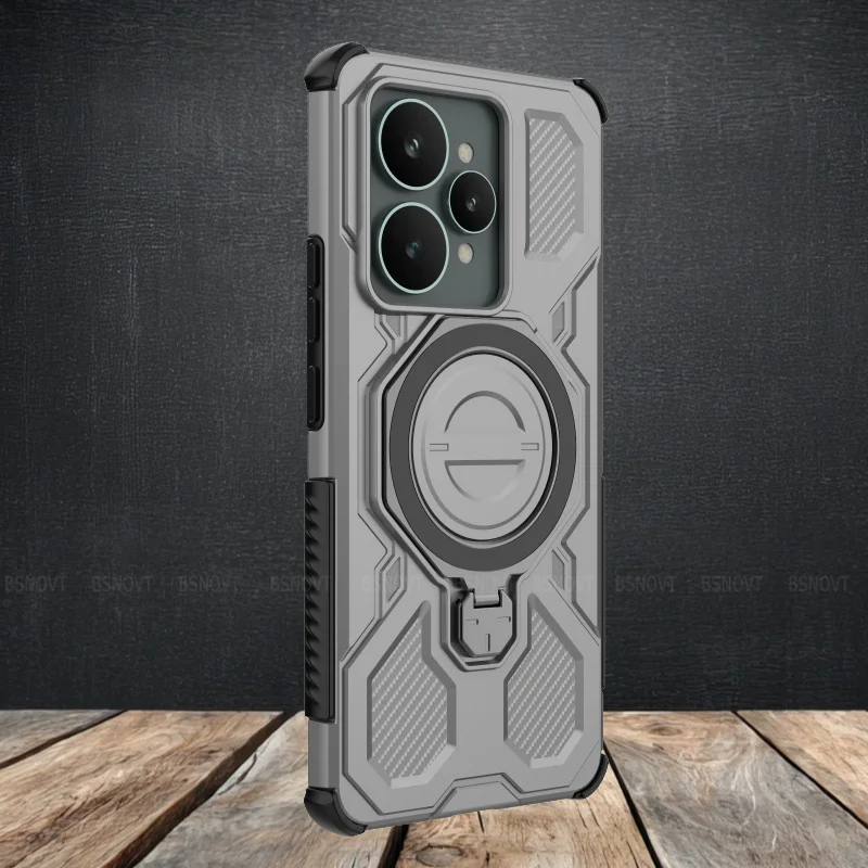 Para Realme 15 Pro funda Realme 15 Capas parachoques a prueba de golpes atracción magnética anillo de adsorción soporte Fundas Realme 15 Pro - imagen 3