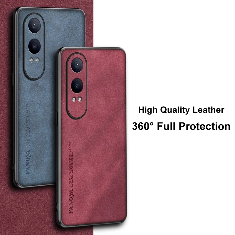 Para OnePlus Nord CE 4 Lite funda de lujo de cuero PU funda de teléfono para OnePlus Nord CE4 Lite 5G contraportada protección de silicona mate - imagen 3
