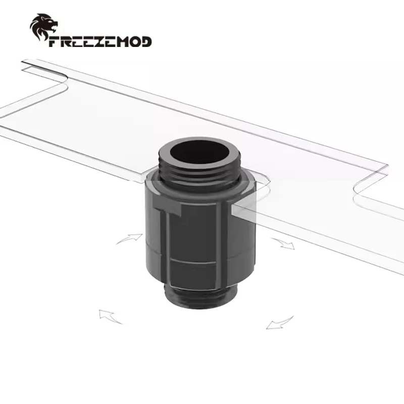 FREEZEMOD GXZDS-E3, conectores/extensor de accesorios para PC, rosca rotativa G1/4, macho doble giratorio de 360 grados, accesorio de junta a tope - imagen 5