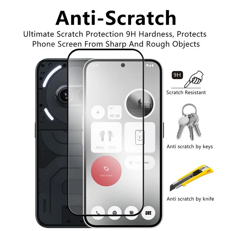 For Nothing Phone 2a Glass Nothing Phone 2a vidrio templado 2.5D cubierta completa pegamento HD Protector de pantalla para Nothing Phone (2a) película - imagen 3