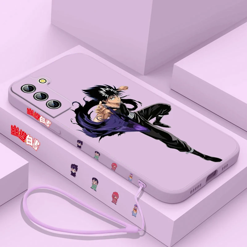 Yu Hakusho Hiei funda de teléfono para Samsung Galaxy S24 S23 S22 S21 S20 Pro FE Plus Ultra Liquid Left Rope Cover - imagen 5