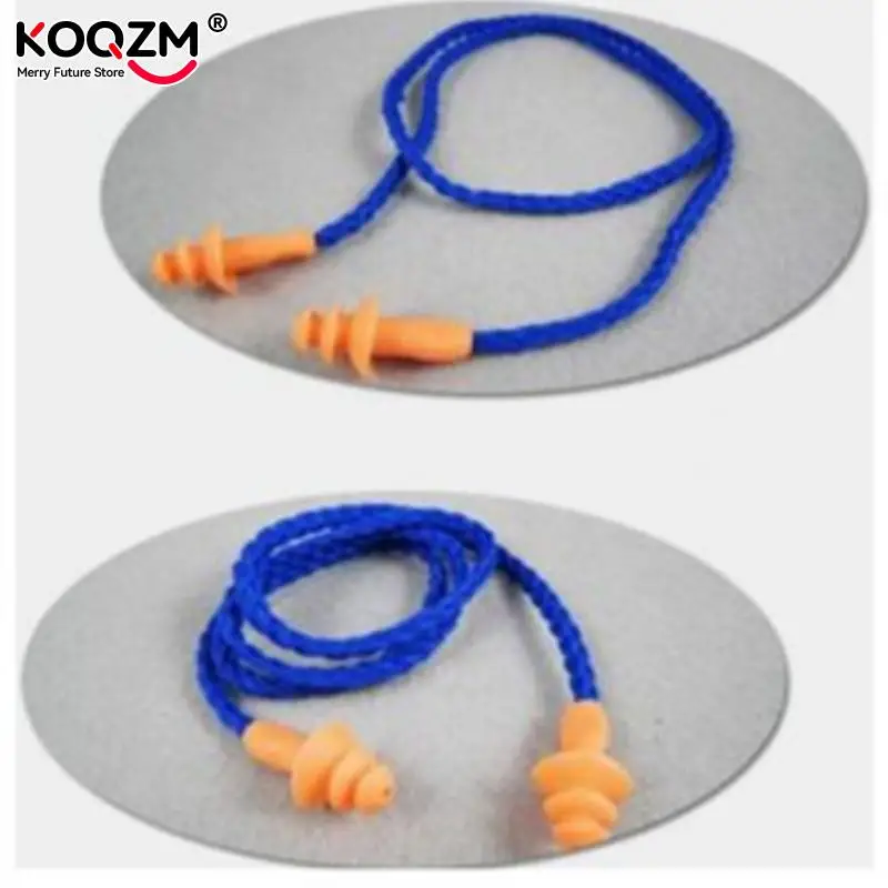 Tapones suaves impermeables para los oídos, protección auditiva reutilizable con cable de silicona, protección lavable para los oídos, defensa del ruido, 1 unidad - imagen 4