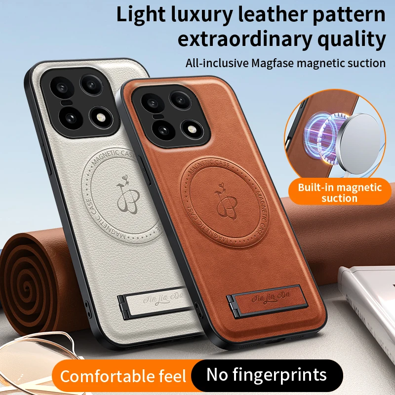 Para Magsafe Funda de cuero con soporte para One Plus 15 1 + 15 funda magnética a prueba de golpes protección completa funda de teléfono para One Plus 15 - imagen 5