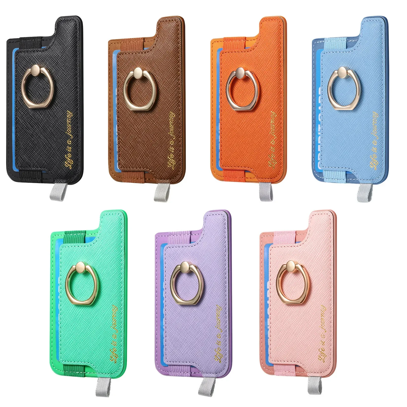 Bolsa de teléfono Universal, funda tipo billetera de cuero para iPhone 15 16 Pro Max 14 13 12, funda tipo billetera para tarjetas MagSafe, funda con soporte de anillo magnético - imagen 3